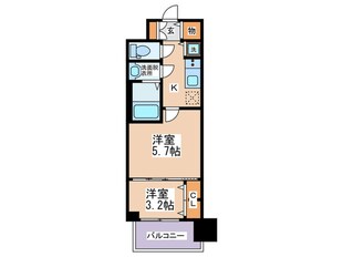 S-RESIDENCE日本橋Qualierの物件間取画像